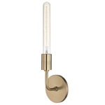 Ava Tube Wall Light - Aged Brass