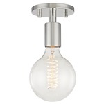 Ava Semi Flush Ceiling Light - Polished Nickel