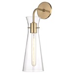 Anya Wall Light - Aged Brass / Clear