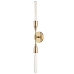 Tara Double Wall Light - Aged Brass