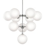 Ashleigh Chandelier - Polished Nickel / Etched Glass