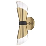 Angie Wall Light - Aged Brass / Clear