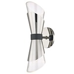 Angie Wall Light - Polished Nickel / Clear