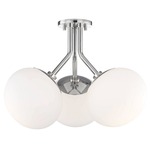 Estee Ceiling Light - Polished Nickel / White