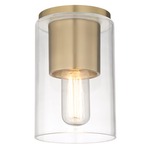 Lula Ceiling Light Fixture - Aged Brass / Clear