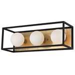 Aira Bathroom Vanity Light - Aged Brass / Black