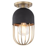 Haley Ceiling Light - Aged Brass / Black