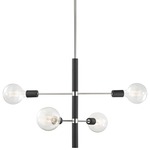 Astrid Chandelier - Polished Nickel / Black