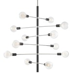 Astrid Chandelier - Polished Nickel / Black