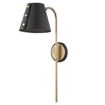 Meta Wall Light - Aged Brass / Black