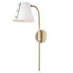 Meta Wall Light - Aged Brass / White