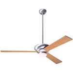 Altus Ceiling Fan with Light - Brushed Aluminum / Maple