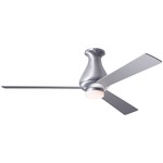 Altus Flush Ceiling Fan with Light - Brushed Aluminum / Aluminum