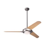 Flow Ceiling Fan with Light - Matte Nickel / Bamboo