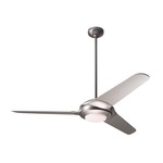 Flow Ceiling Fan with Light - Matte Nickel / Nickel