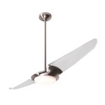 IC/Air2 DC Ceiling Fan with Light - Bright Nickel / Clear