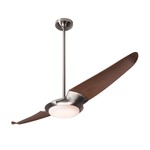 IC/Air2 DC Ceiling Fan with Light - Bright Nickel / Mahogany Wood