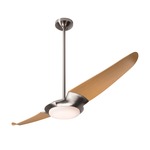 IC/Air2 DC Ceiling Fan with Light - Bright Nickel / Maple