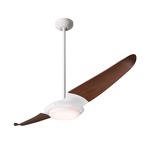 IC/Air2 DC Ceiling Fan with Light - Gloss White / Mahogany Wood