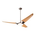 IC/Air3 DC Ceiling Fan with Light - Bright Nickel / Maple