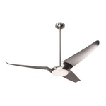 IC/Air3 DC Ceiling Fan with Light - Bright Nickel / Nickel