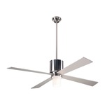 Lapa Ceiling Fan with Light - Bright Nickel / Nickel