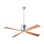 Lapa Ceiling Fan with Light - Galvanized Steel / Maple