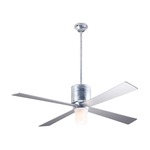 Lapa Ceiling Fan with Light - Galvanized Steel / Silver