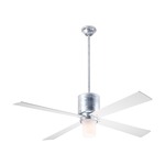 Lapa Ceiling Fan with Light - Galvanized Steel / White