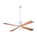 Lapa Ceiling Fan with Light - Gloss White / Maple