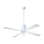 Lapa Ceiling Fan with Light - Gloss White / White