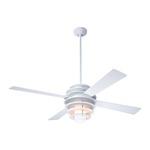 Stella Ceiling Fan with Light - White Body / White Details / White Blades