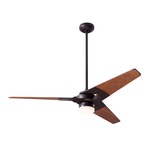 Torsion Ceiling Fan with Light - Dark Bronze / Mahogany Wood