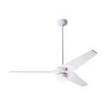 Torsion Ceiling Fan with Light - Gloss White / White