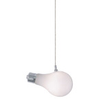 FJ 12V Zzz Pendant - Satin Nickel / White