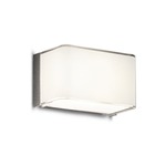 Block Wall Light - Steel / Gloss White