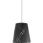 FJ 12V Crossroads Pendant - Satin Nickel / Black