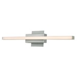 Foil LED Bathroom Vanity Light - Brushed Aluminum / White