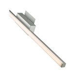 Foil LED Bathroom Vanity Light - Brushed Aluminum / White