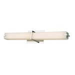 Squire Square LED Bathroom Vanity Light - Chrome / Opal