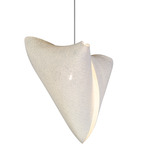 Ballet Elance Pendant - Stainless Steel / White