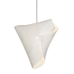 Ballet Releve Pendant - Stainless Steel / White