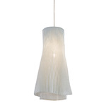 Tempo Andante Pendant - Stainless Steel / White