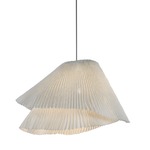 Tempo Vivace Pendant - Stainless Steel / White