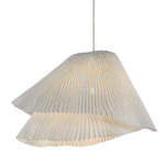 Tempo Vivace Pendant - Stainless Steel / White