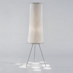 Ura Floor Lamp - Stainless Steel / White