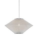 Ura 1 Pendant - Stainless Steel / White