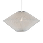 Ura 1 Pendant - Stainless Steel / White