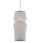 Ura 2 Pendant - Stainless Steel / White