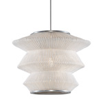 Ura 3 Pendant - Stainless Steel / White